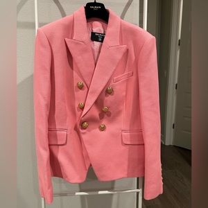 Balmain Pink Blazer with Gold Buttons